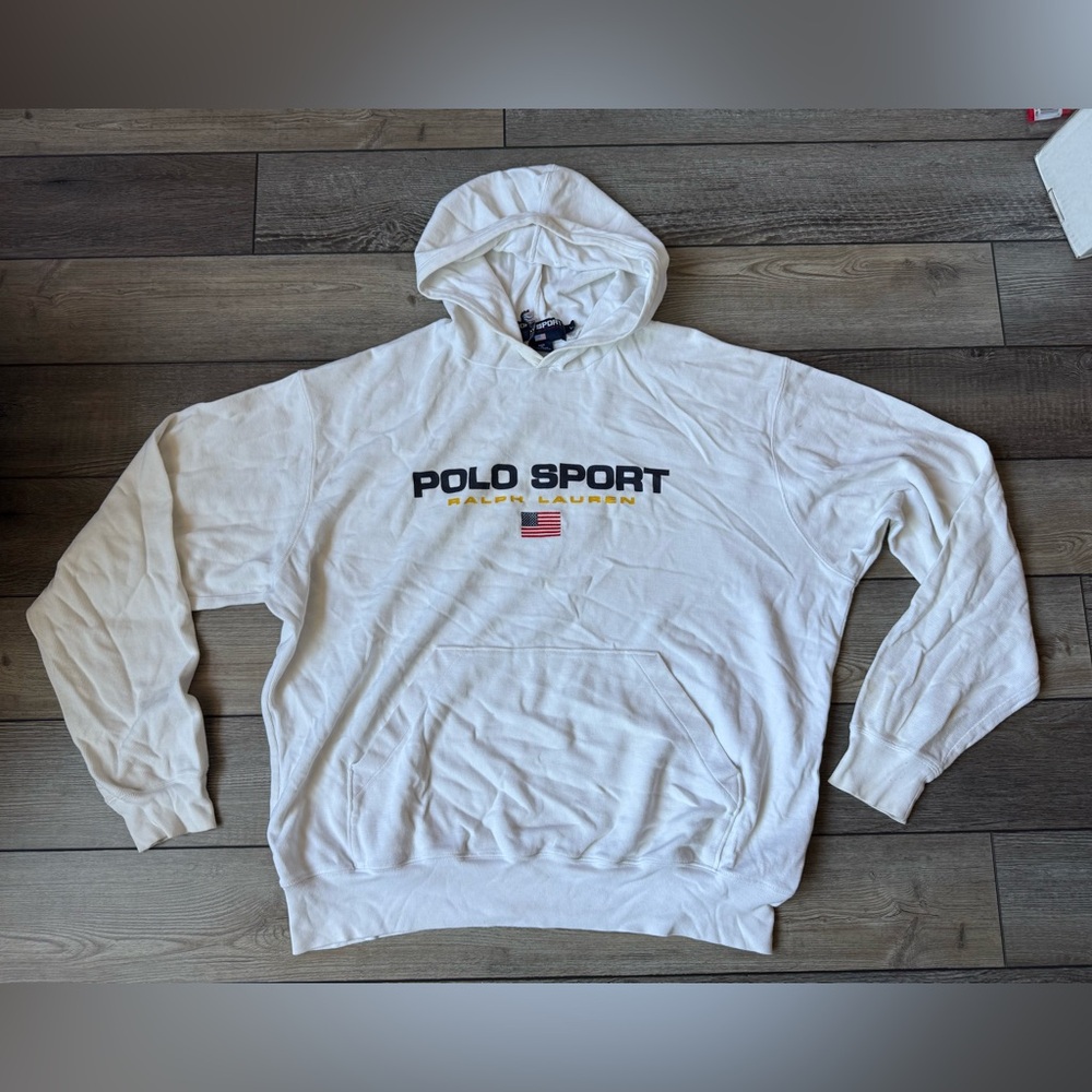 Vintage Ralph Lauren Polo Sport Hoodie sweatshirt 90s Spellout